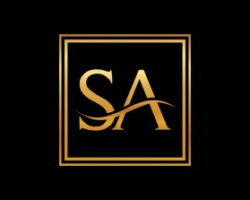 Elegant GOLD Two-Letter Logo with "S" and "A" entry by sgs