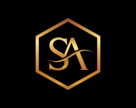 Elegant GOLD Two-Letter Logo with "S" and "A" entry by sgs