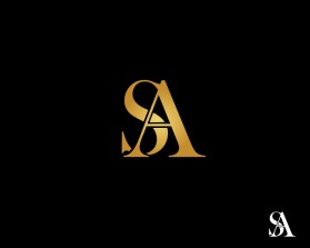 Elegant GOLD Two-Letter Logo with "S" and "A" entry by Mocomoko