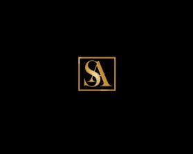 Elegant GOLD Two-Letter Logo with "S" and "A" entry by Mocomoko