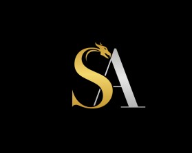 Elegant GOLD Two-Letter Logo with "S" and "A" entry by berlianapril