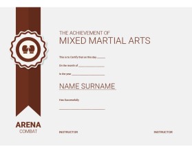 Arena Combat, certificate for rank entry by shakilbasha