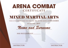 Arena Combat, certificate for rank entry by mot@