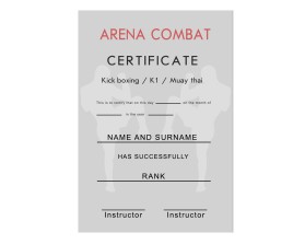 Arena Combat, certificate for rank entry by affdesign
