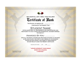 Arena Combat, certificate for rank entry by Jagad Langitan