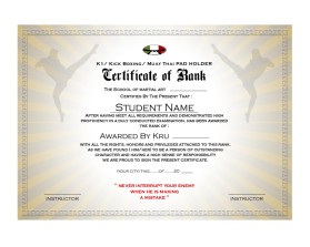 Arena Combat, certificate for rank entry by Jagad Langitan