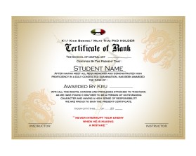Arena Combat, certificate for rank entry by Jagad Langitan