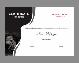 Arena Combat, certificate for rank entry by kikomaruf