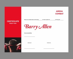 Arena Combat, certificate for rank entry by kikomaruf