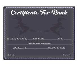 Arena Combat, certificate for rank entry by MD RASHID