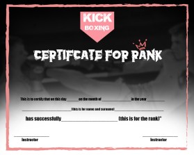 Arena Combat, certificate for rank entry by adam