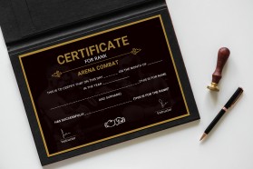Arena Combat, certificate for rank entry by Amit Kumar