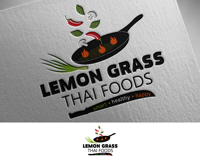 Logo Design for lemon grass Thai foods