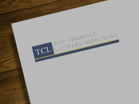 Top Criminal Lawyers Directory (all of this text needs to be the same weight, size, font). 'Directory' should be the 2nd color. entry by mob6