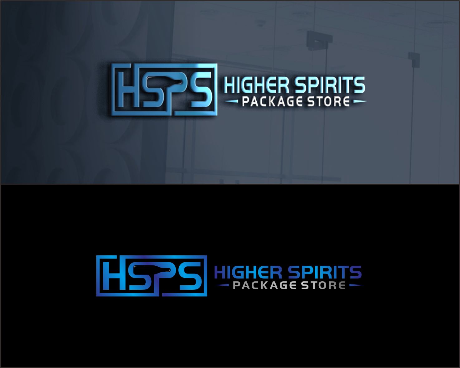 Logo Design for Higher Spirits Package Store