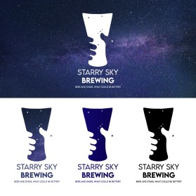 Winning entry: Starry Sky Brewing entry by Dom Designs