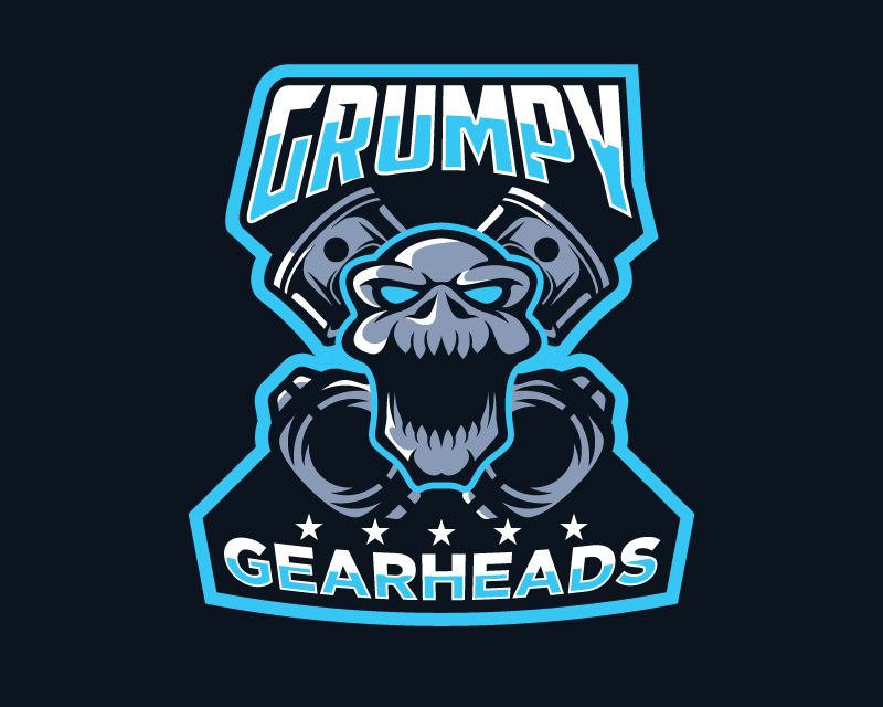 Blue Skull Logo Design