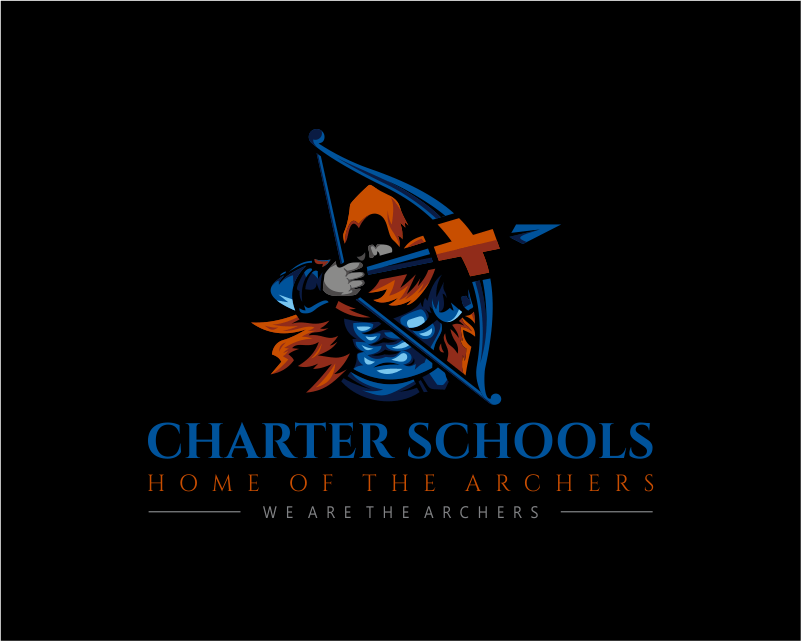 Blue & Orange Archer Logo