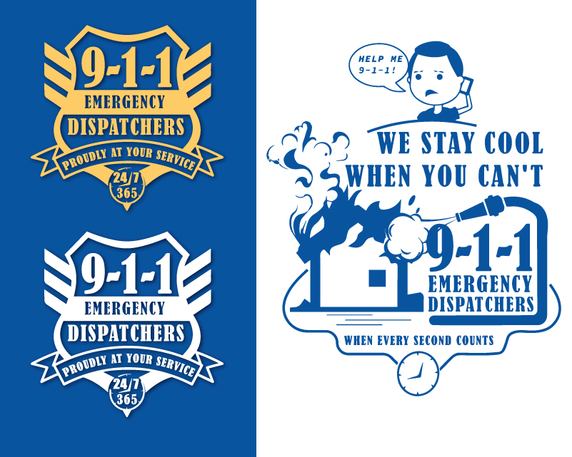 Logo Design for 9-1-1 EMERGENCY DISPATCHERS