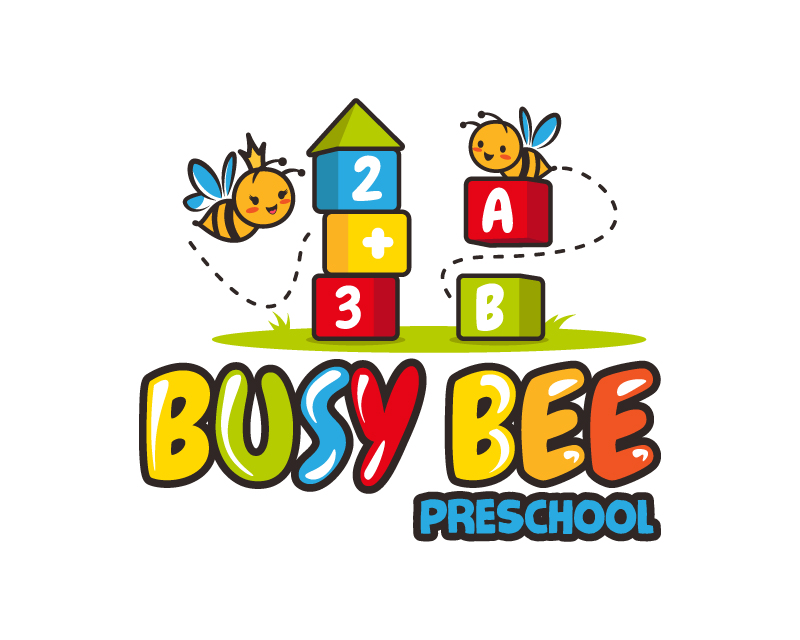 Colorful Cartoon Bee Logo