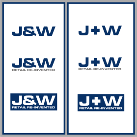 J&amp;W or J+W (please be careful using &amp; as it J&amp;W can look like "Jew" depending on the font entry by rzki