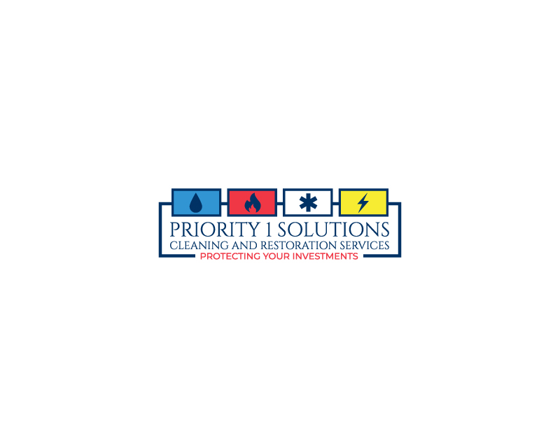 Logo Design for Priority 1 Solutions - Cleaning and Restoration Services