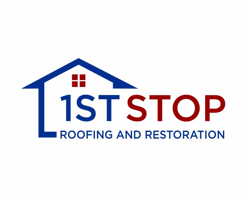 Logo Design for 1st Stop Roofing and Restoration