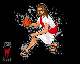 White hair God Playing Basketball entry by TOM1