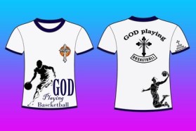 White hair God Playing Basketball entry by Logo Designer7