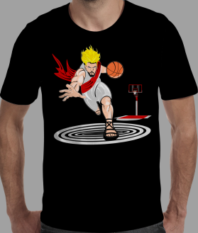 White hair God Playing Basketball entry by dragandjb