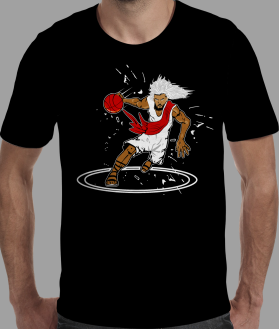 White hair God Playing Basketball entry by dragandjb