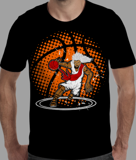 White hair God Playing Basketball entry by dragandjb