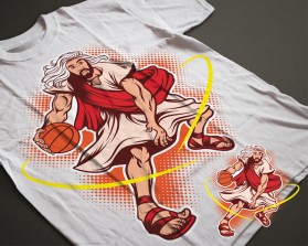 White hair God Playing Basketball entry by DeeHarrison