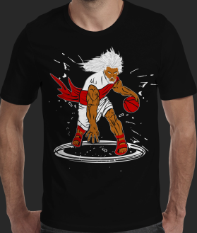 White hair God Playing Basketball entry by dragandjb