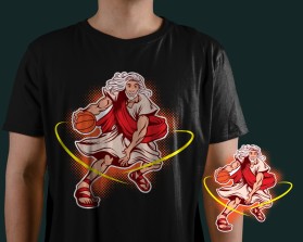 White hair God Playing Basketball entry by DeeHarrison