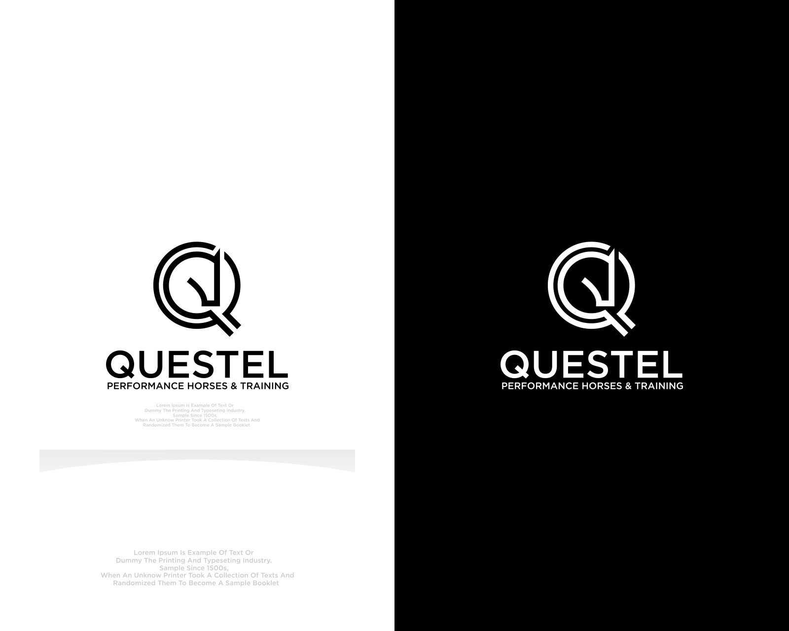 Logo Design for Questel Performance Horses & Training
