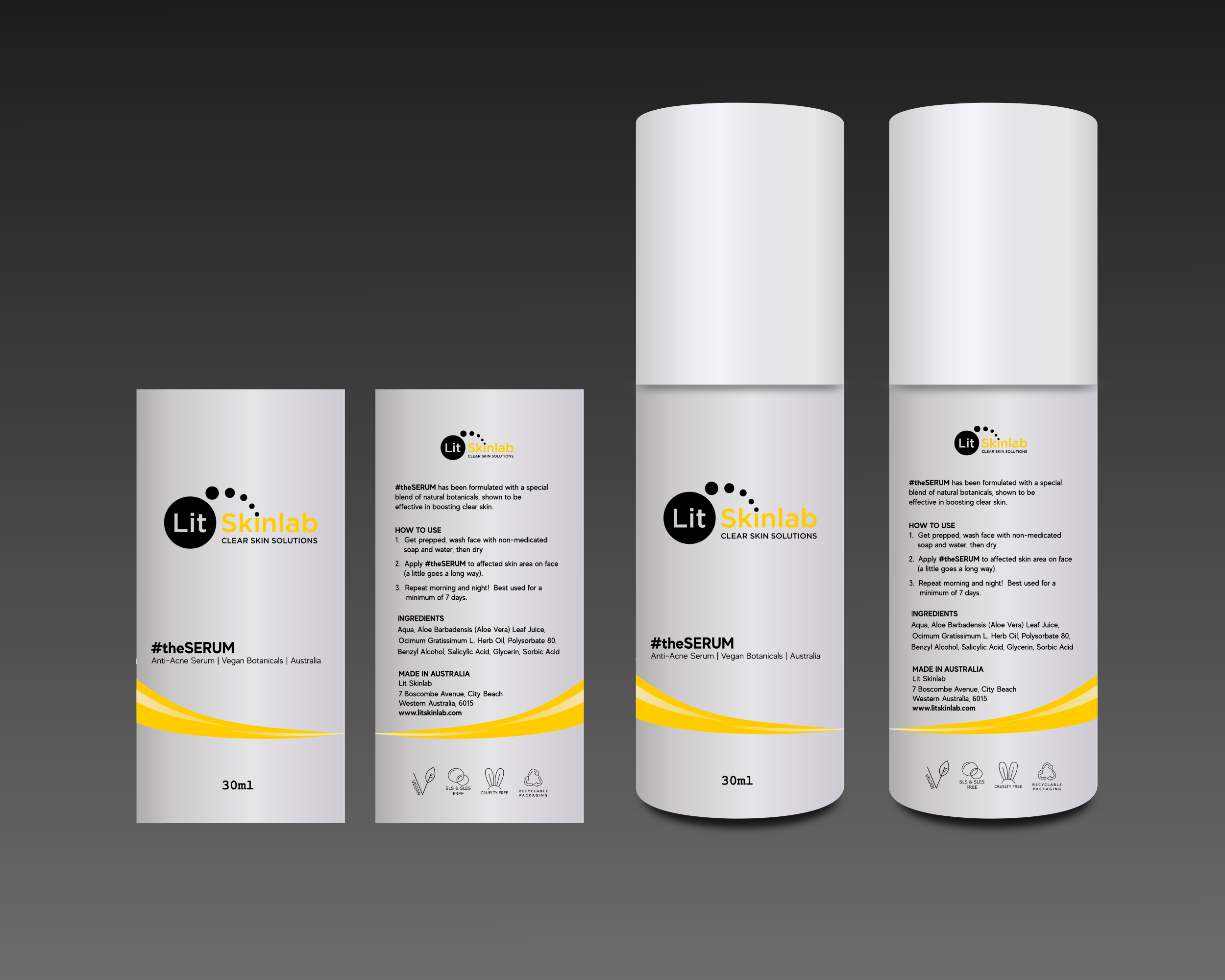 Graphic Design for Lit Skinlab