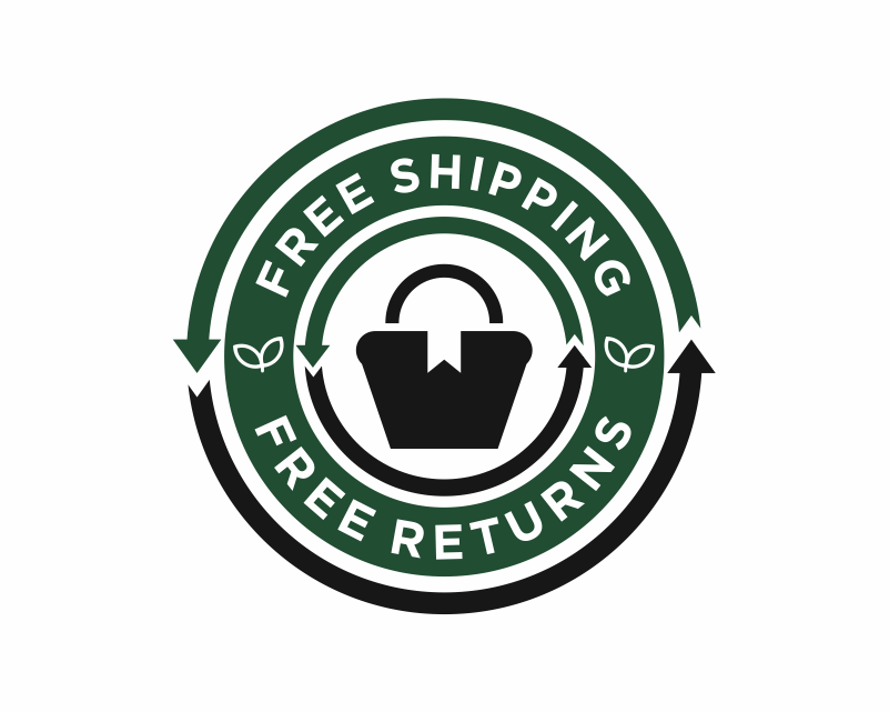 Logo Design for Free Shipping Free Returns