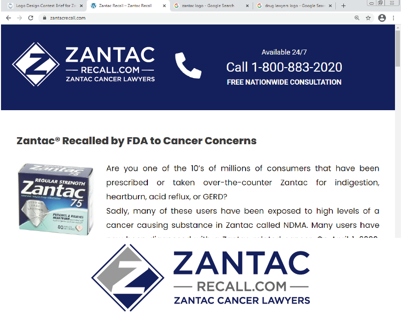 Logo Design for ZantacRecall.com