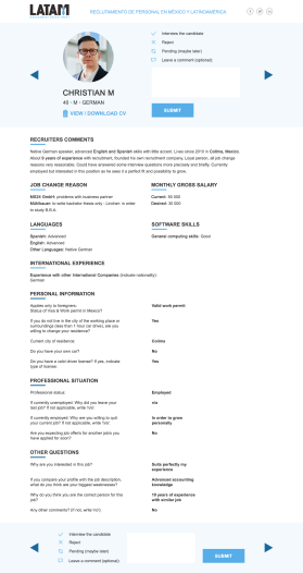 LATAM Management Recruitment entry by paonne.design